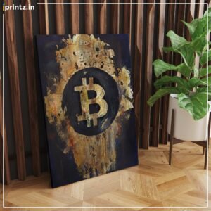 Abstract Bitcoin Artwork Canvas Print