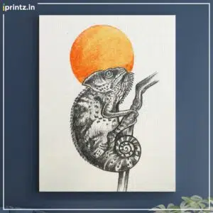 Chameleon Artwork Canvas Print
